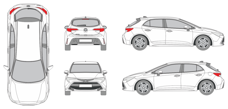 Toyota Corolla 2018 Car Template