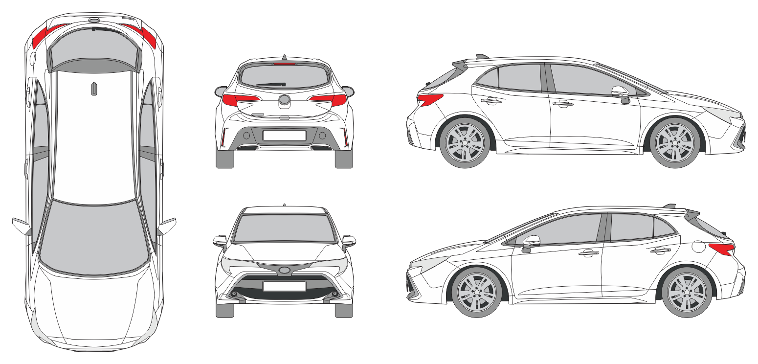 Toyota Corolla 2018 Car Template