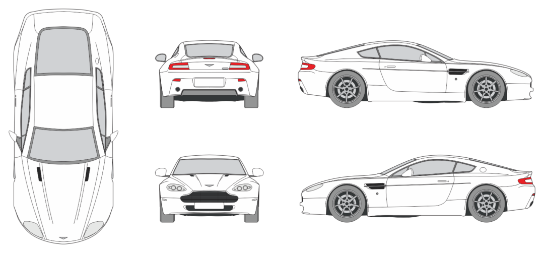 Aston Martin V8 Vantage 2005 Car Template