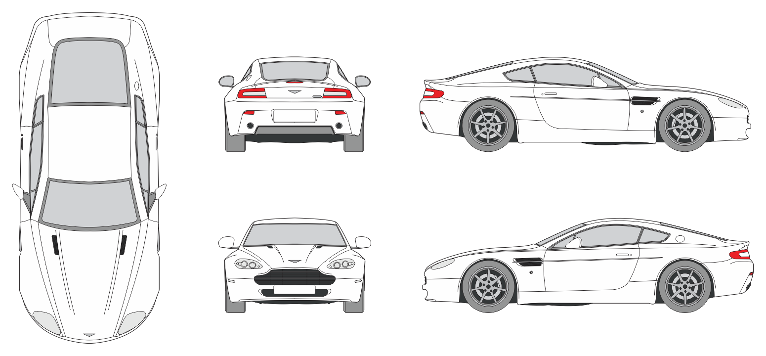 Aston Martin V8 Vantage 2005 Car Template