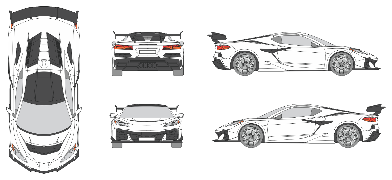 Chevrolet Corvette ZR1 2025 Car Template