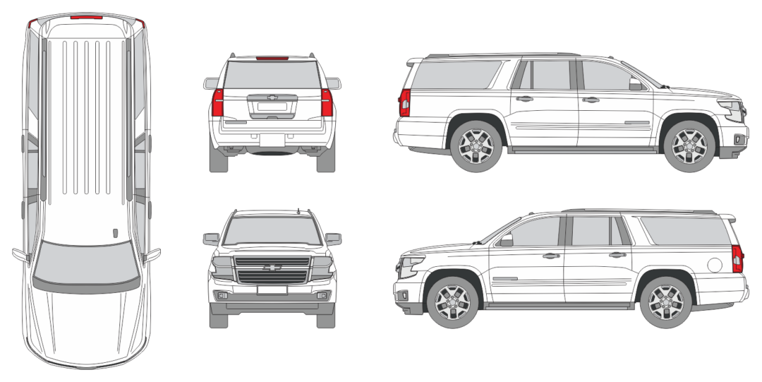 Chevrolet Suburban 2014 SUV Template