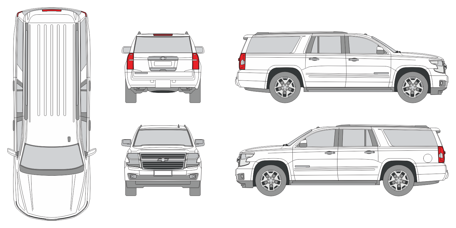 Chevrolet Suburban 2014 SUV Template