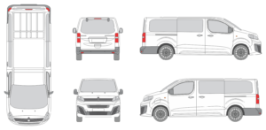 Citroen Dispatch 2024 Long Window Van Template