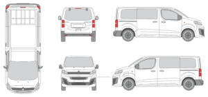 Citroen Dispatch 2024 Short Window Van Template