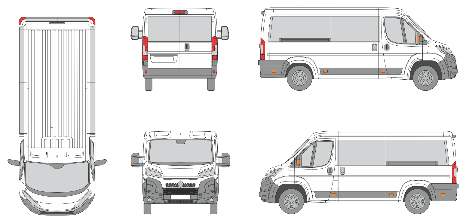 Citroen Jumper 2024 Compact Window Slide Door RL Window RL Van Template