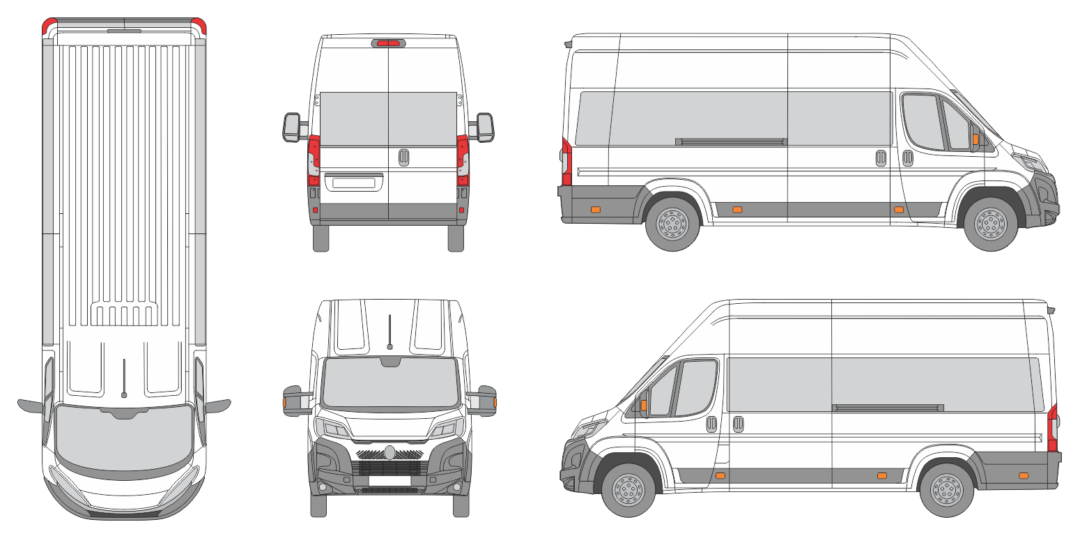 Citroen Jumper 2024 Extra Long Super High Window Slide Door RL Window RL Van Template