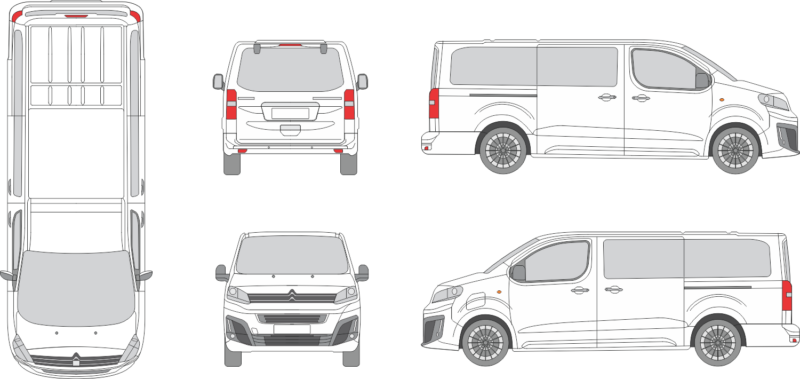 Citroen Spacetourer 2024 Long Van Template