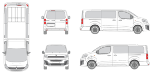 Citroen Spacetourer 2024 Long Window Van Template