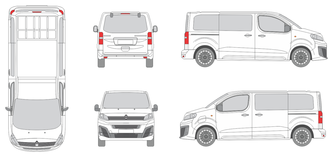 Citroen Spacetourer 2024 Short Van Template