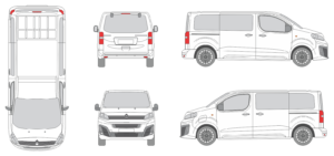 Citroen Spacetourer 2024 Short Van Template