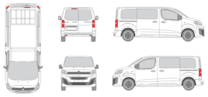 Citroen Spacetourer 2024 Short Window Van Template