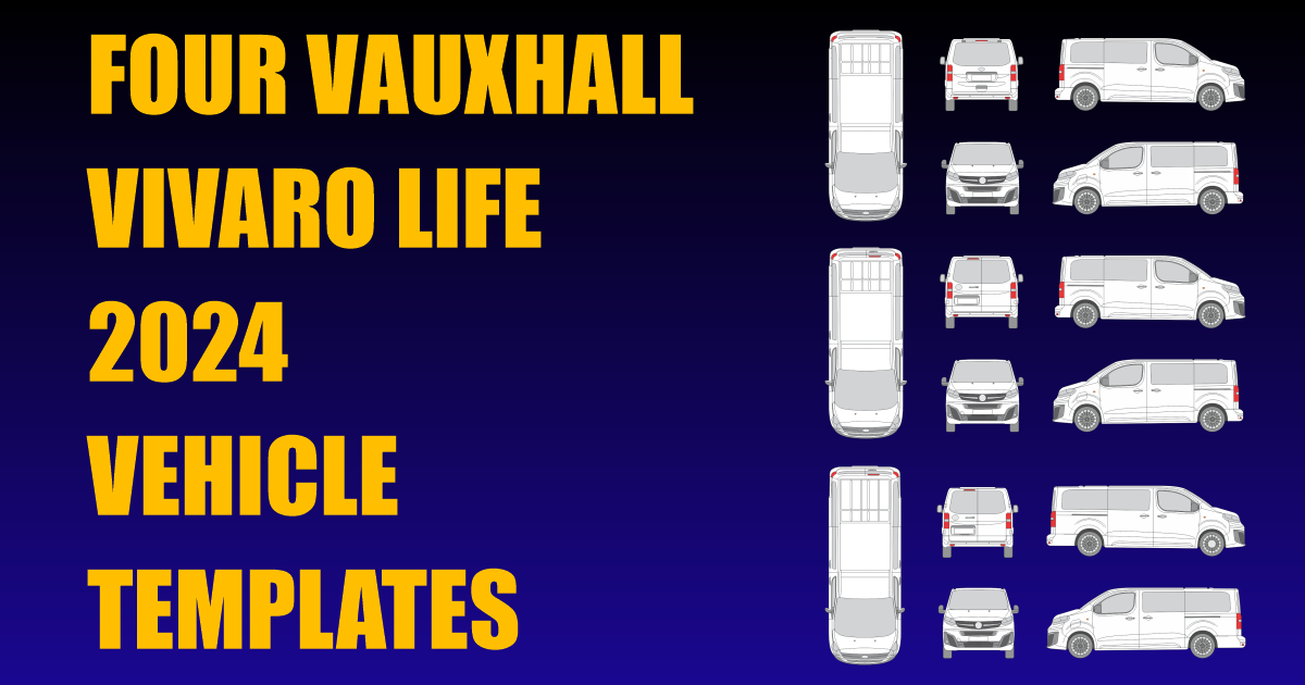 Four Vauxhall Vivaro Life 2024 Vehicle Templates Added