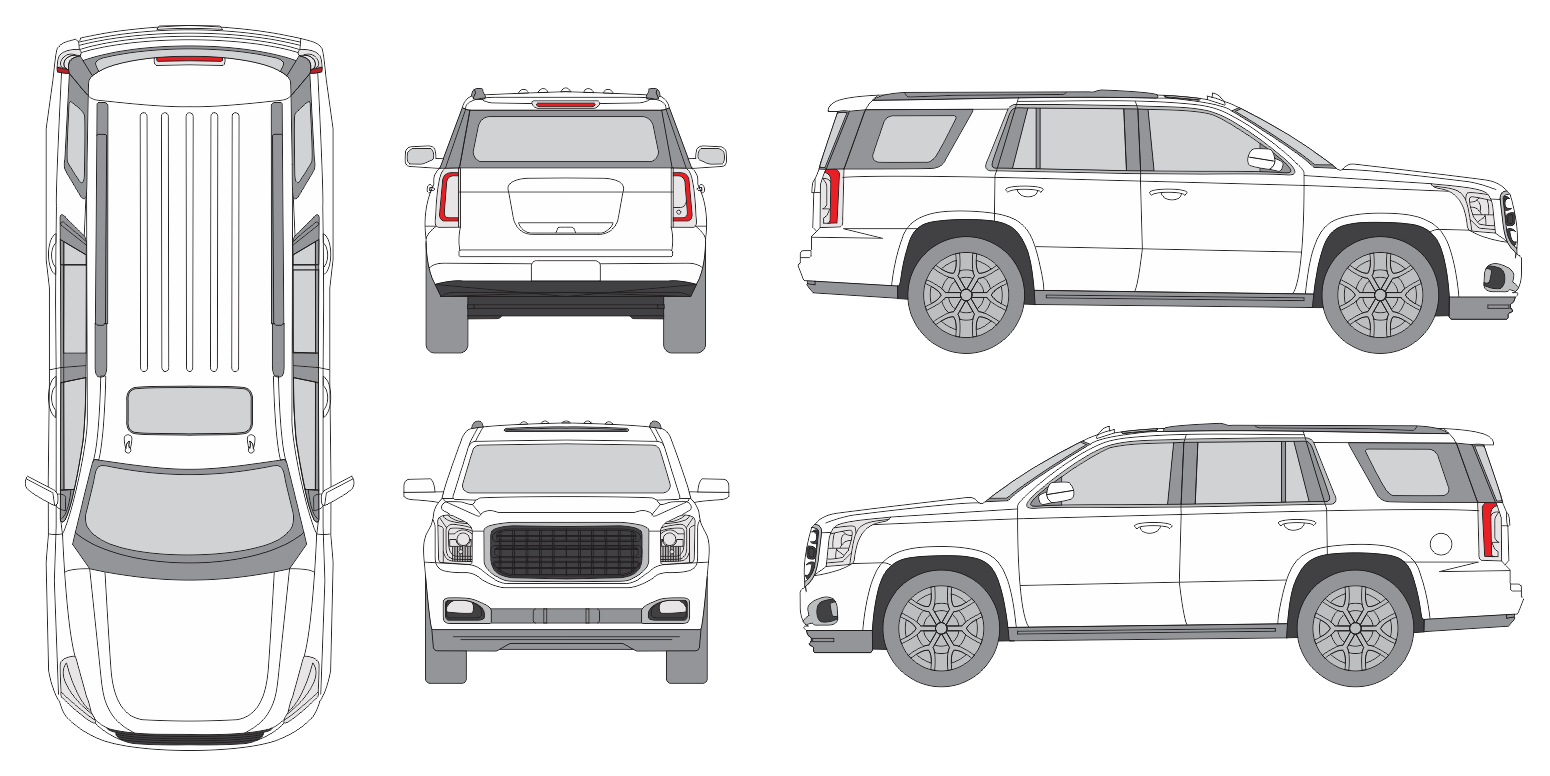 GMC Yukon 2015 SUV Template