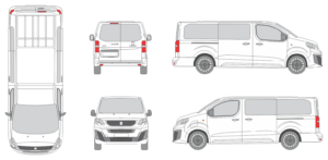 Peugeot Traveller 2024 Long Window Van Template