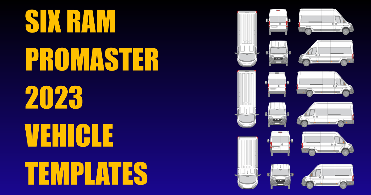 Six Ram Promaster 2023 Vehicle Templates Added