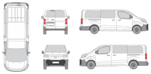 Toyota Proace Verso 2024 Long Window Van Template