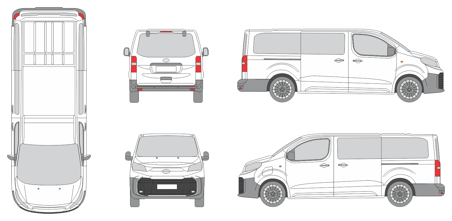 Toyota Proace Verso 2024 Long Van Template