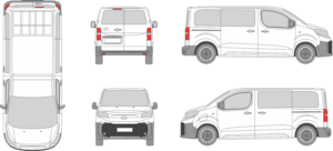 Toyota Proace Verso 2024 Short Window Van Template