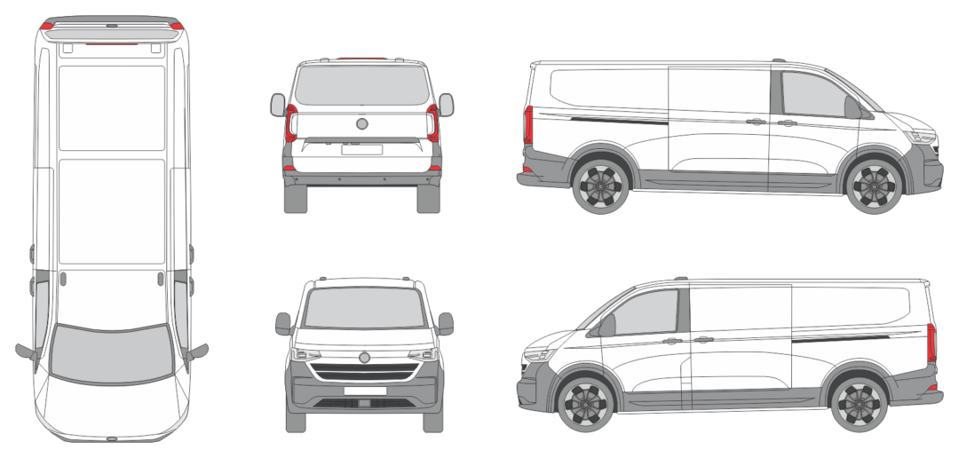 Volkswagen T 7 2024 Long Van Template