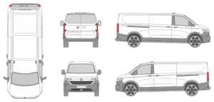 Volkswagen T 7 2024 Long Window Van Template