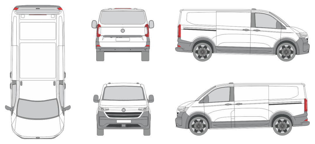 Volkswagen T 7 2024 Short Van Template