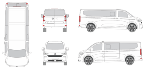 Volkswagen T 7 Caravelle Life 2024 Long Window Van Template