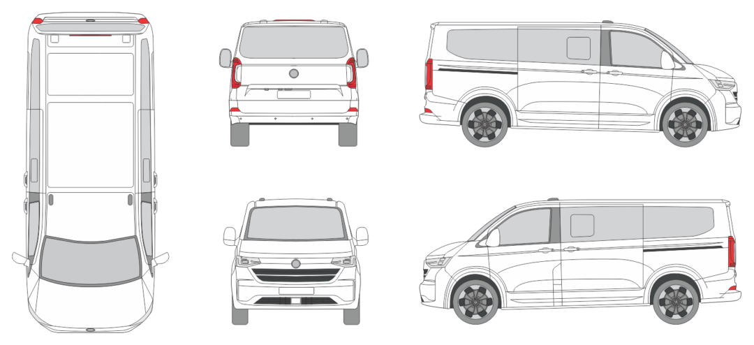 Volkswagen T 7 Caravelle Life 2024 Short Van Template