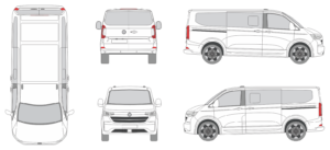 Volkswagen T 7 Caravelle Life 2024 Short Window Van Template