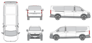 Volkswagen T 7 Kombi 2024 Long Liftgate Window Van Template