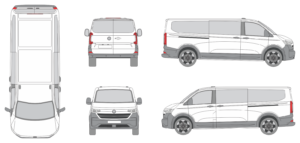 Volkswagen T 7 Kombi 2024 Long Window Van Template