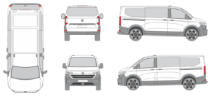 Volkswagen T 7 Kombi 2024 Short Liftgate Window Van Template