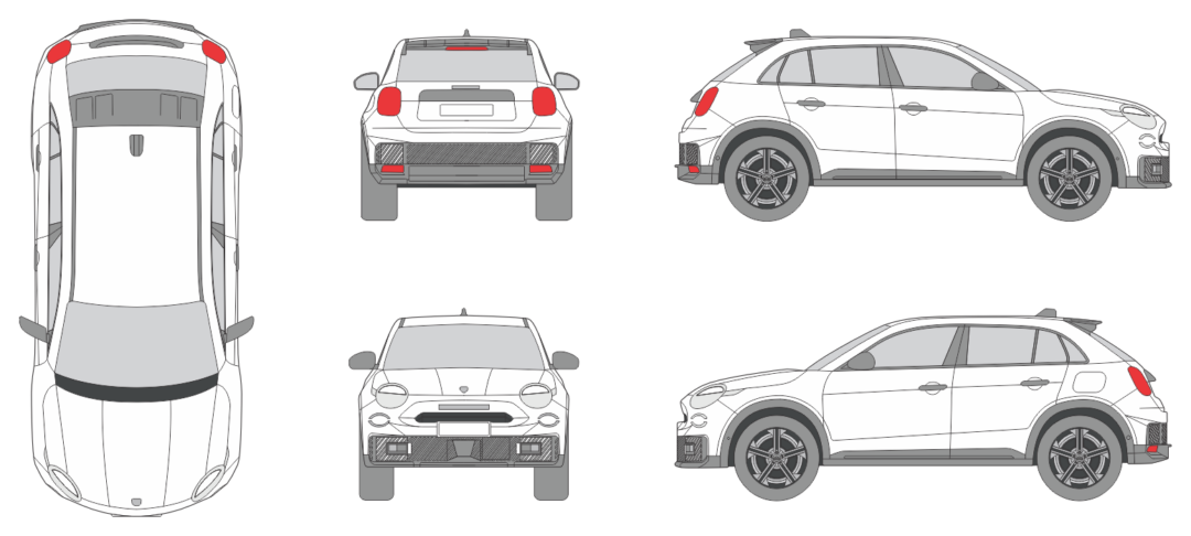 Abarth 600e 2024 Car Template