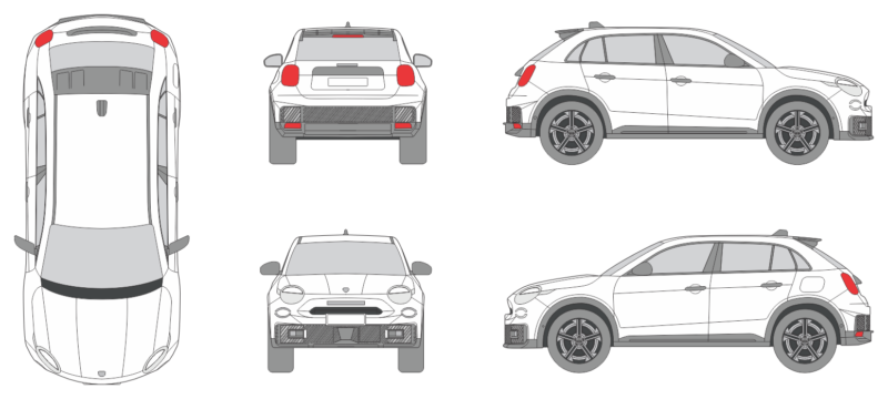 Abarth 600e 2024 Car Template