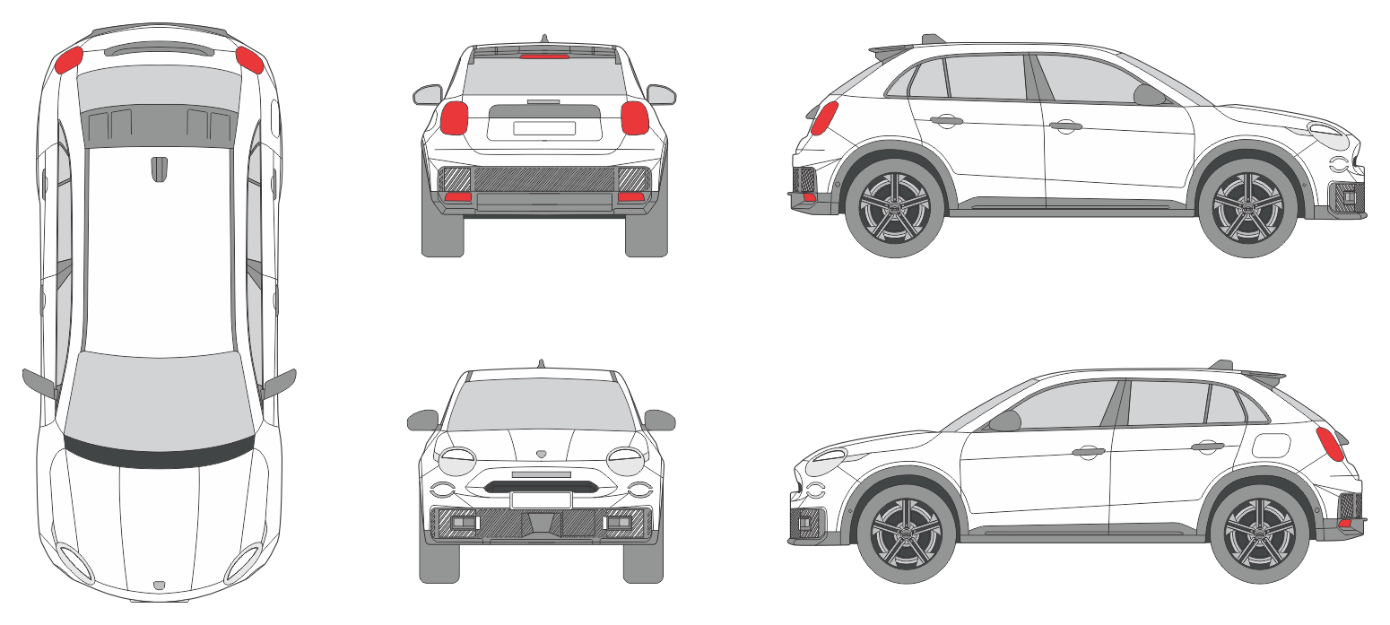 Abarth 600e 2024 Car Template