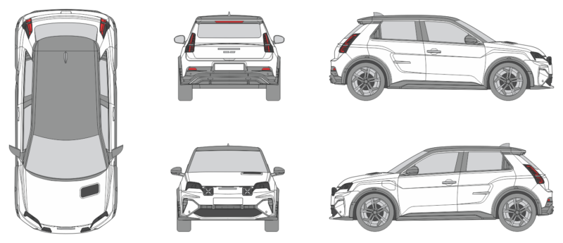 Alpine A290 2024 Car Template