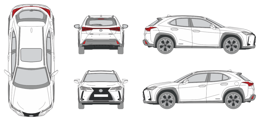 Lexus UX 2019 Car Template