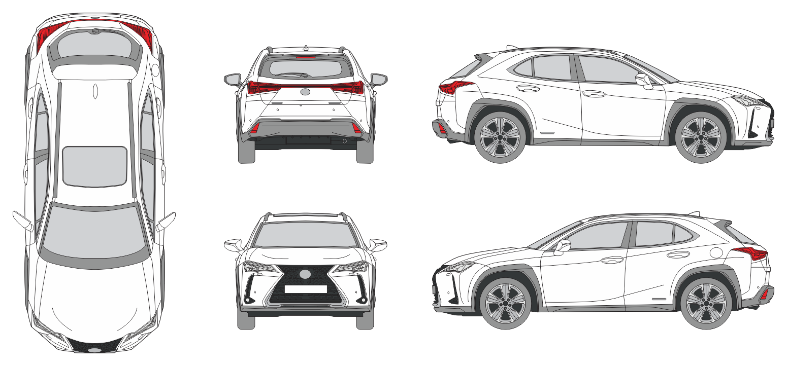 Lexus UX 2019 Car Template