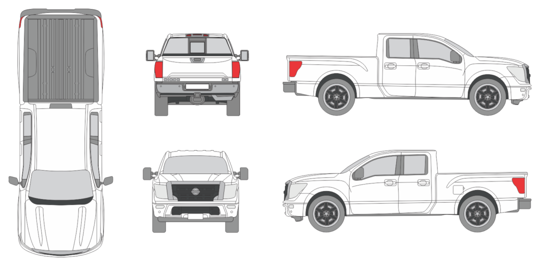 Nissan Titan 2015 Pickup Template