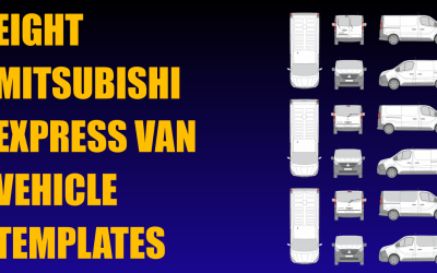 Eight Mitsubishi Express 2020 Van Vehicle Templates Added