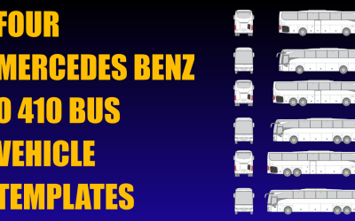 Four Mercedes Benz O 410 Bus Vehicle Templates Added
