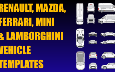 Renault, Mazda, Ferrari, Mini and Lamborghini Vehicle Templates Added