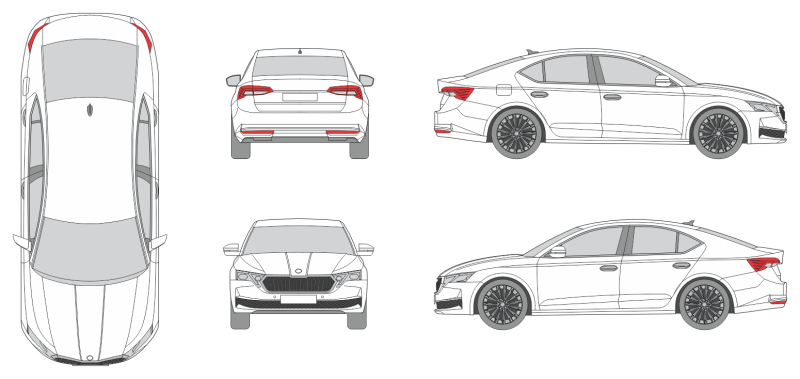 Skoda Octavia 2024 Car Template