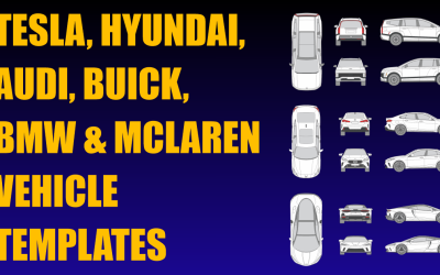 Tesla, Hyundai, Audi, Buick, BMW and McLaren Vehicle Templates Added