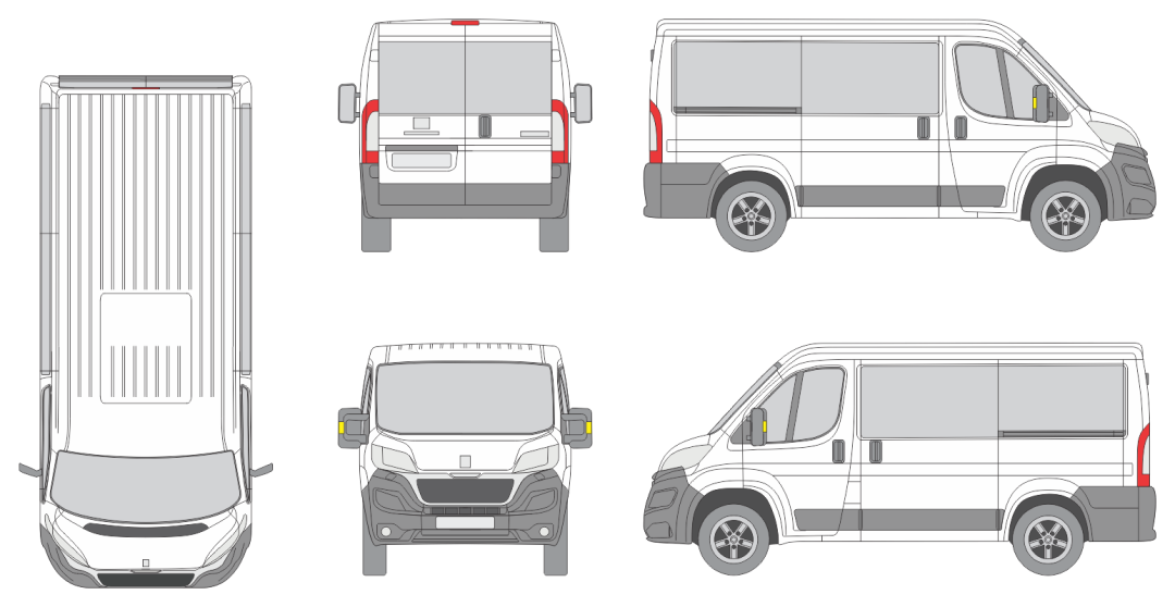 Peugeot Boxer 2014 Compact High Roof Window RL Vehicle Templates peugeot-boxer-2014-compact-high-roof-window-rl-vehicle-templates