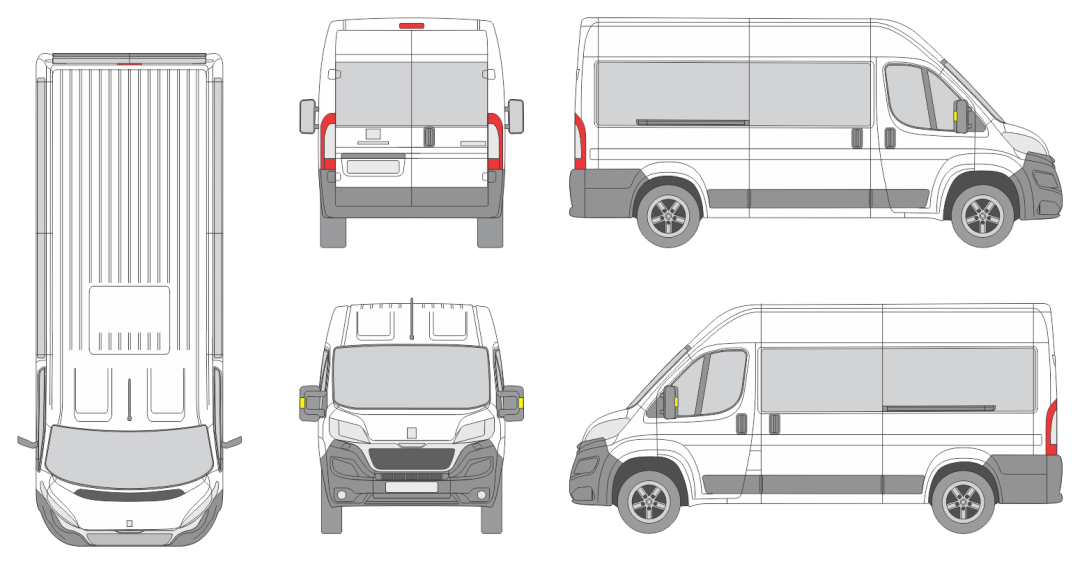 Peugeot Boxer 2014 Compact High Roof Window RL Vehicle Templates peugeot-boxer-2014-compact-high-roof-window-rl-vehicle-templates