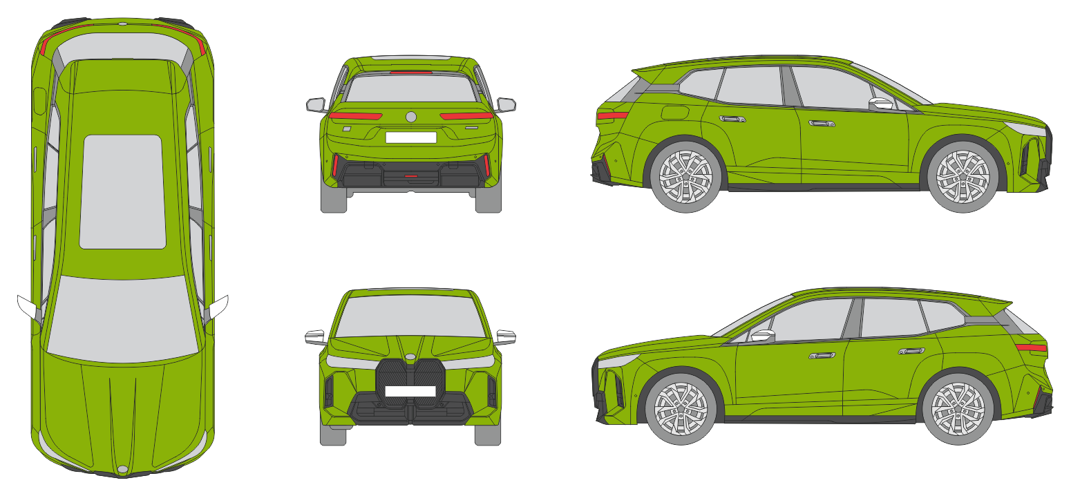 BMW IX 2025 SUV Template