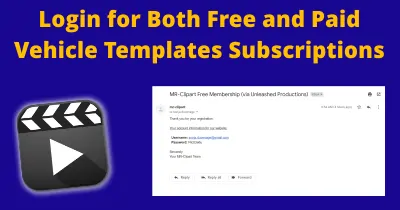 Login for Both Free and Paid Vehicle Templates Subscriptions