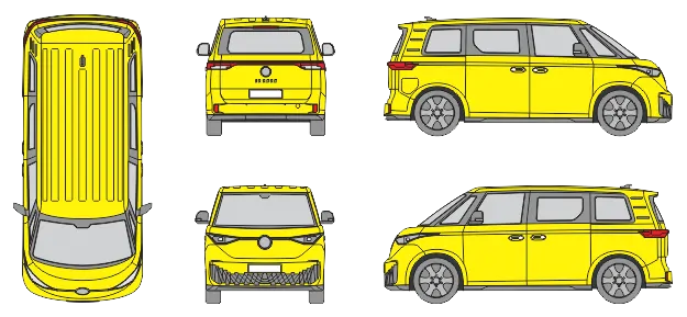 Five Views Volkswagen ID Buzz Template