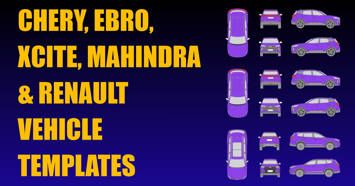 Chery, Ebro, Xcite, Mahindra and Renault Vehicle Templates Added